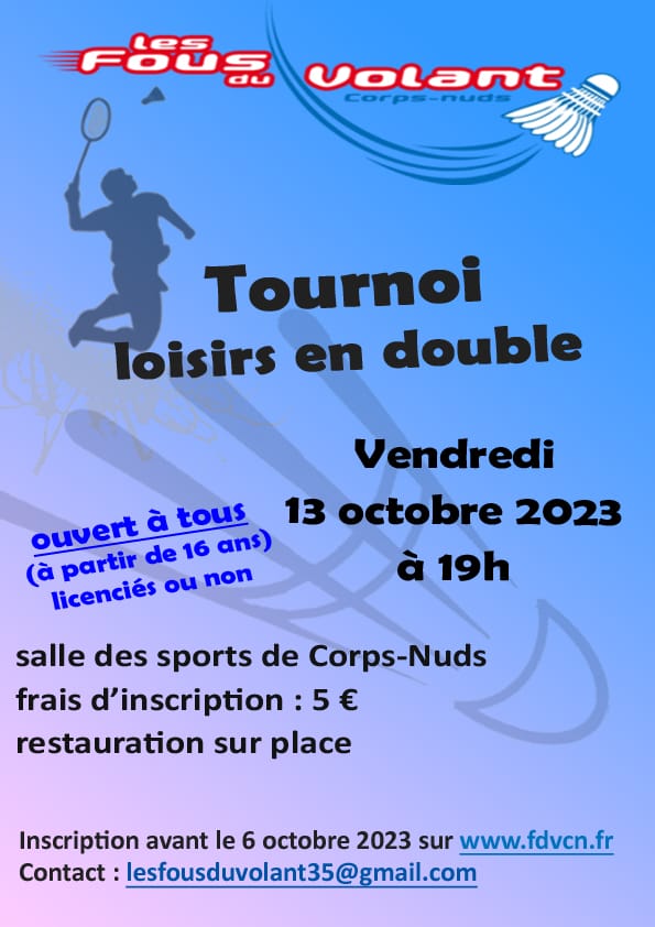 affiche Tournoi Badminton